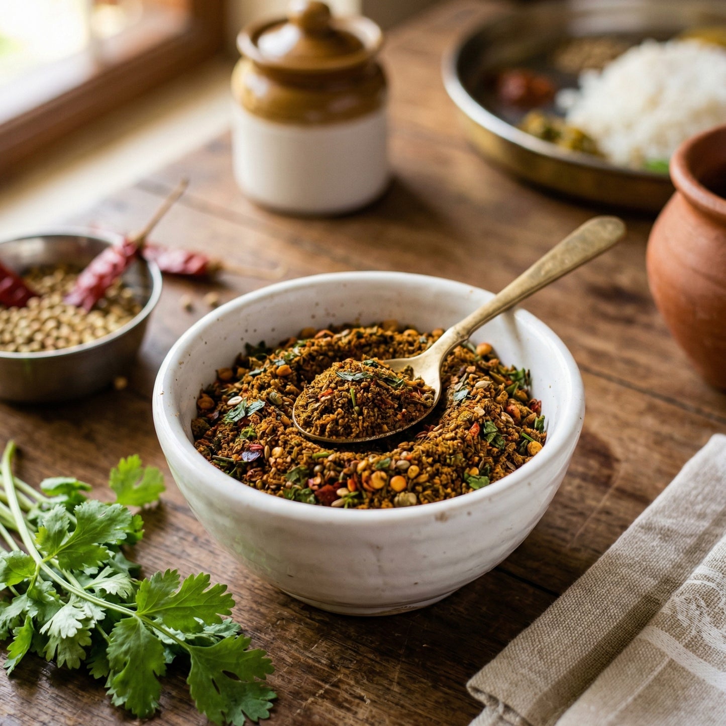 Kothimeera Karam (Coriander Leaves Spice Powder)