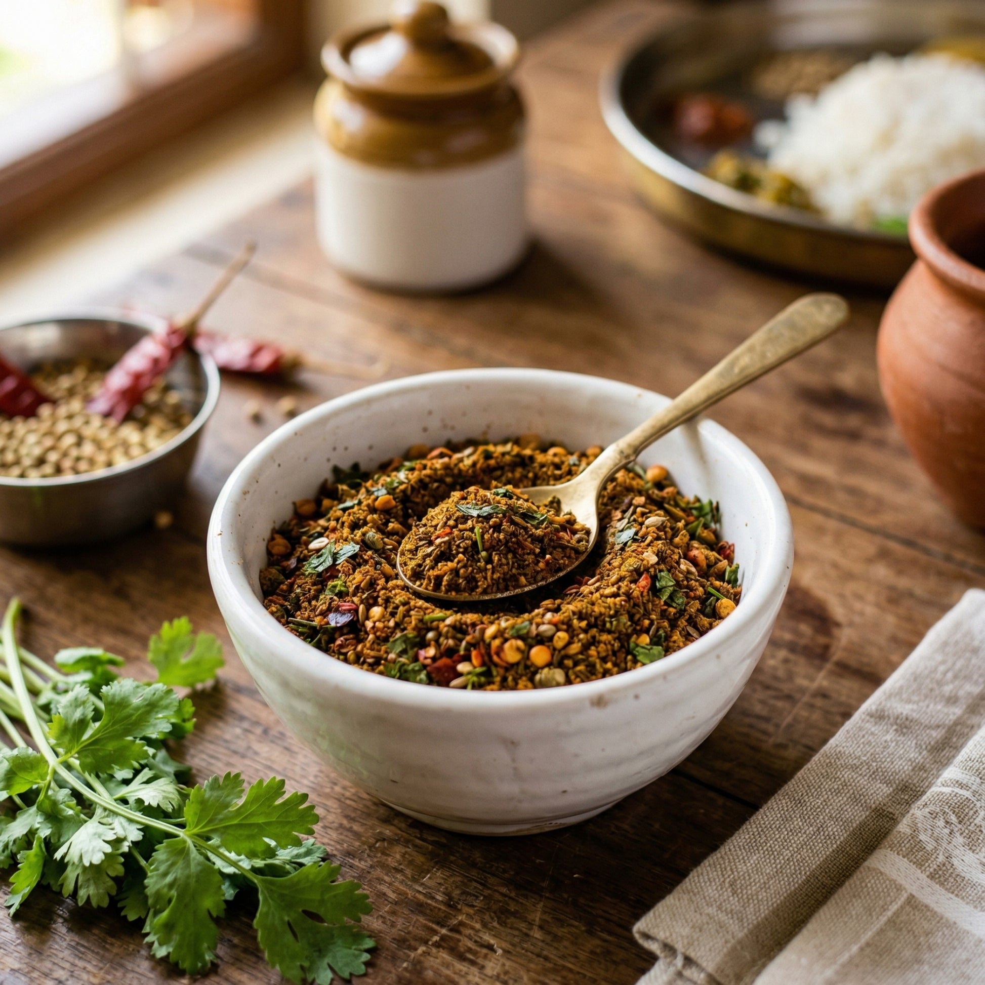 Kothimeera Karam (Coriander Leaves Spice Powder)